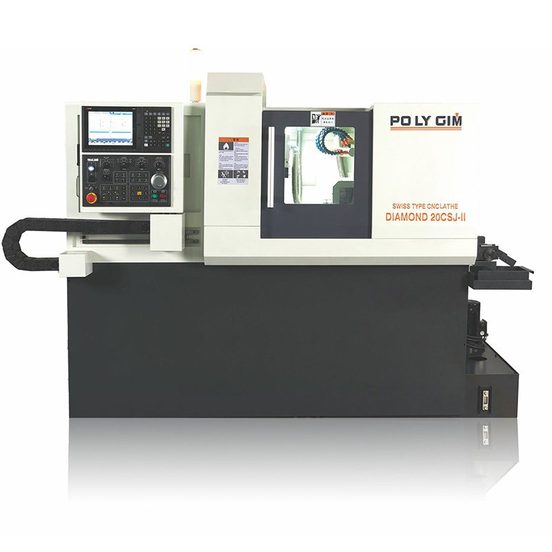 POLYGIM Diamond 12CSJ-II / 20CSJ-II Swiss Type CNC Lathe for Precision Machining